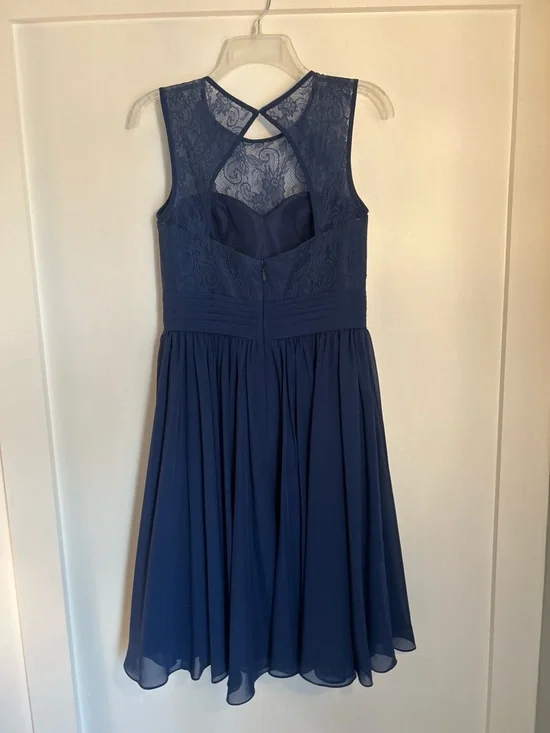 JJs House Navy Lace Bodice Midi Fit & Flare Dress Wedding Guest, Bridesmaid ,Mom - Picture 7 of 16